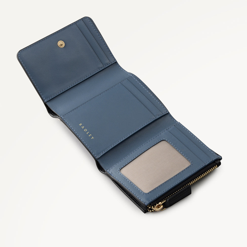 To The Moon Small Trifold Purse Black - 113307