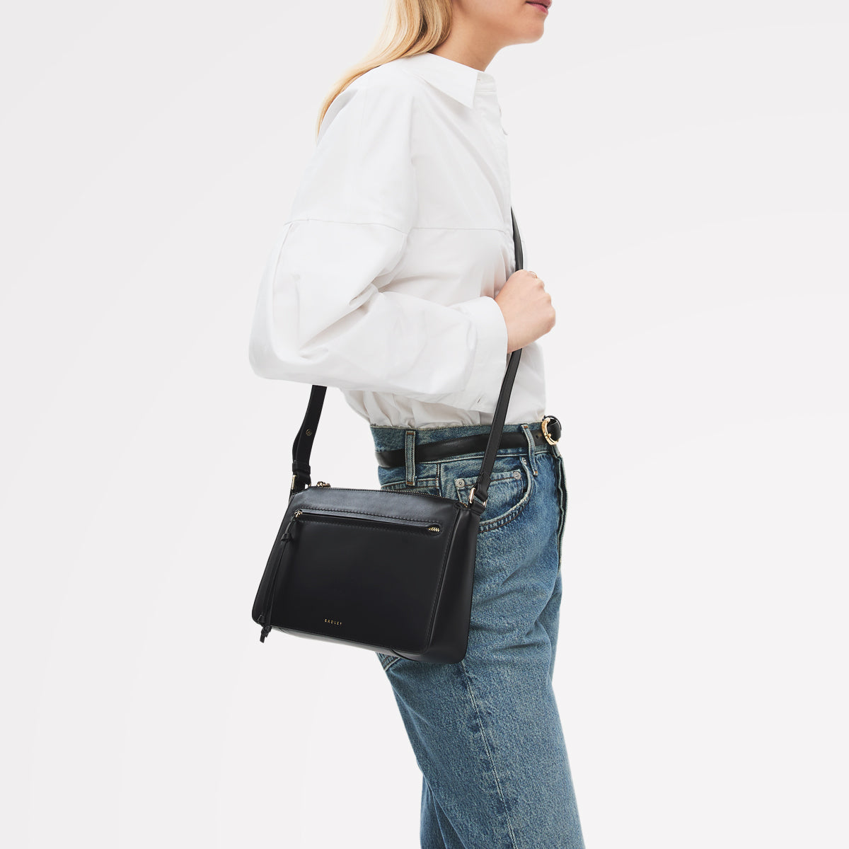 Fountain Park Small Ziptop Cross Body Black - 113324