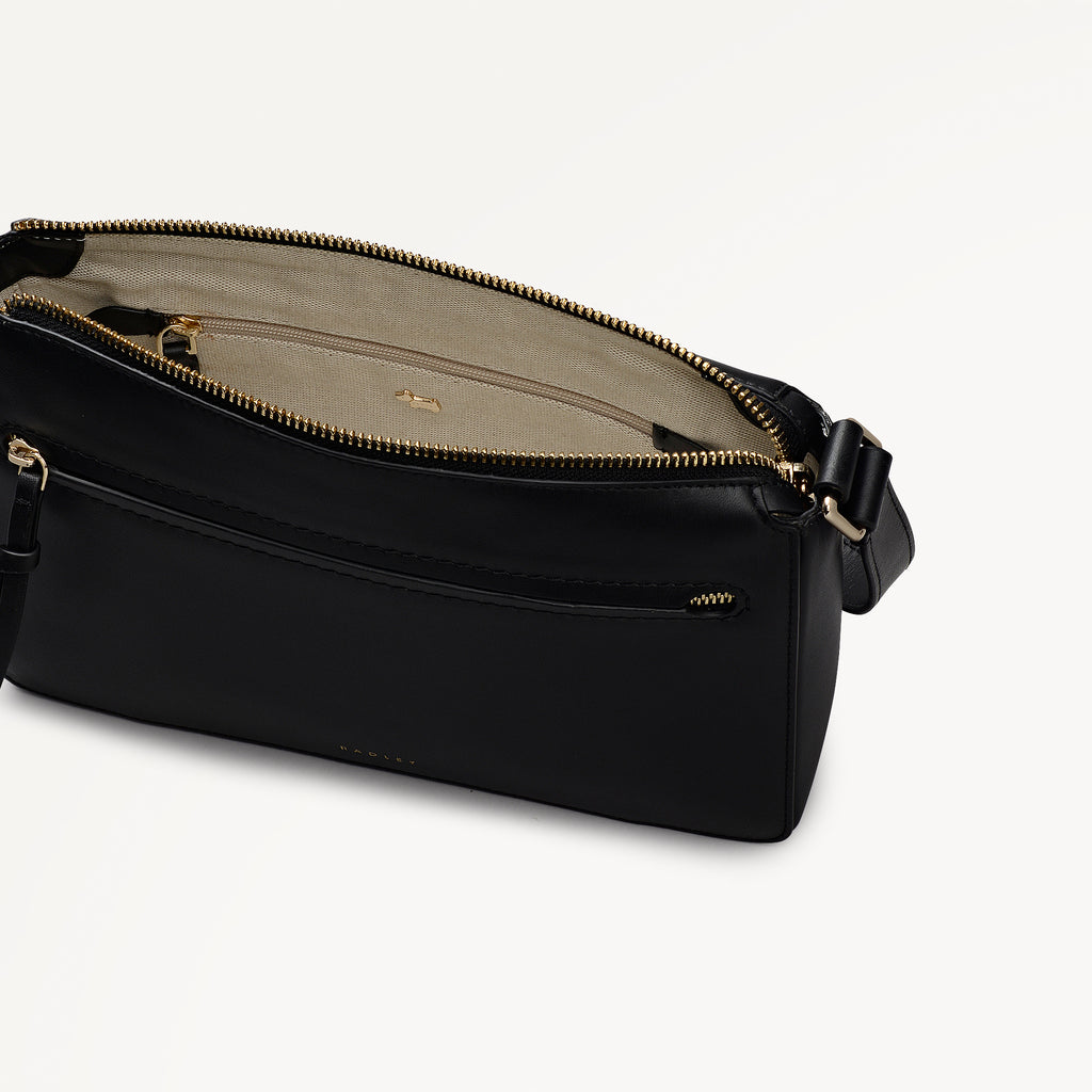 Fountain Park Small Ziptop Cross Body Black - 113324