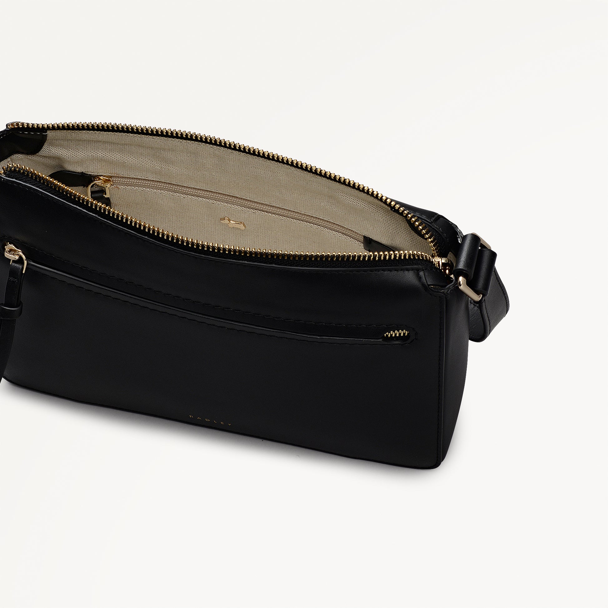 Fountain Park Small Ziptop Cross Body Black - 113324