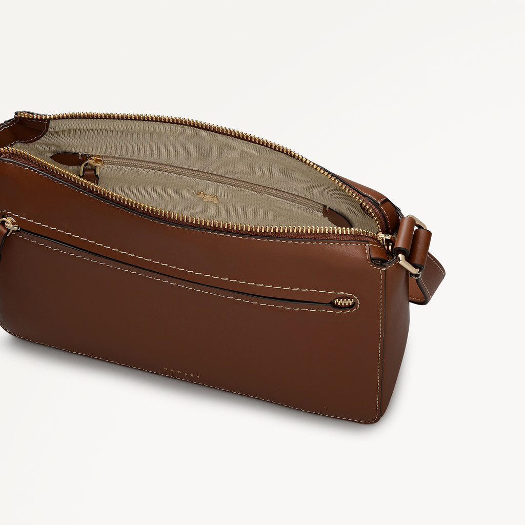 Fountain Park Small Ziptop Cross Body Cognac - 113325