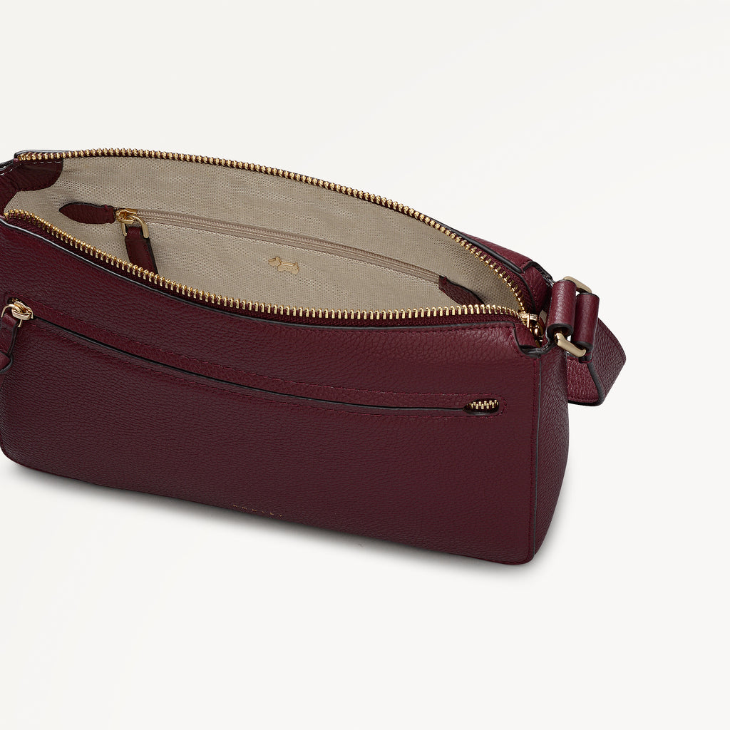 Fountain Park Small Ziptop Cross Body Merlot - 113328