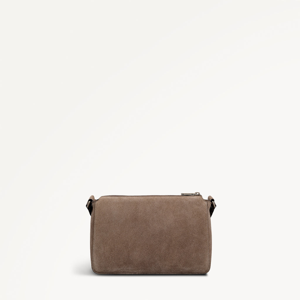 Fountain Park - Suede Small Ziptop Cross Body Coffee - 113329