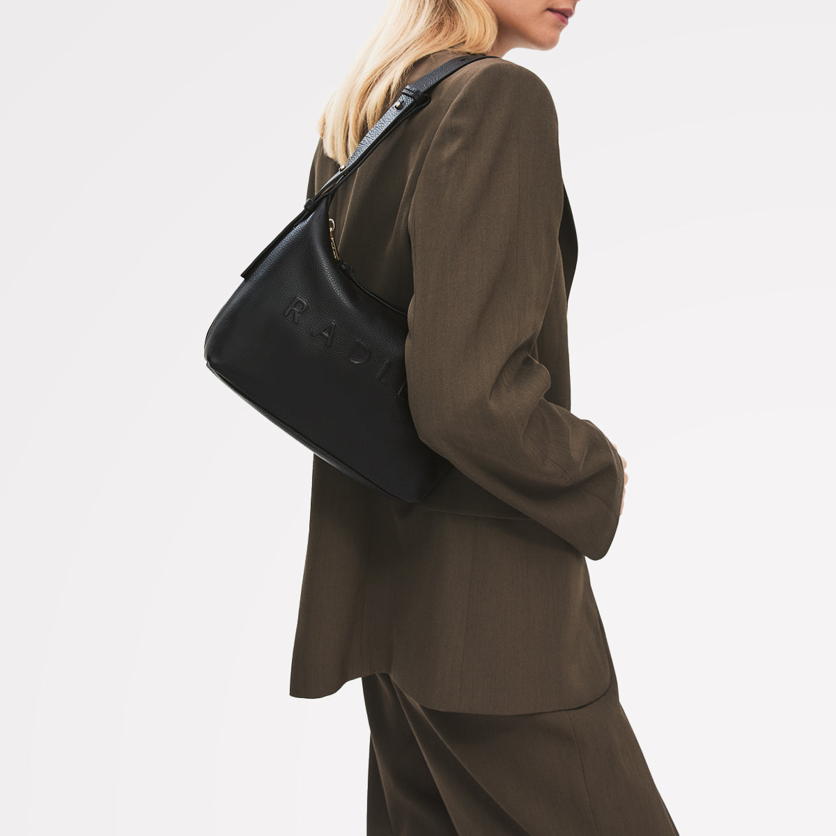 Black Medium Ziptop Shoulder Bag | Ridgeway Gardens SS26 | Radley