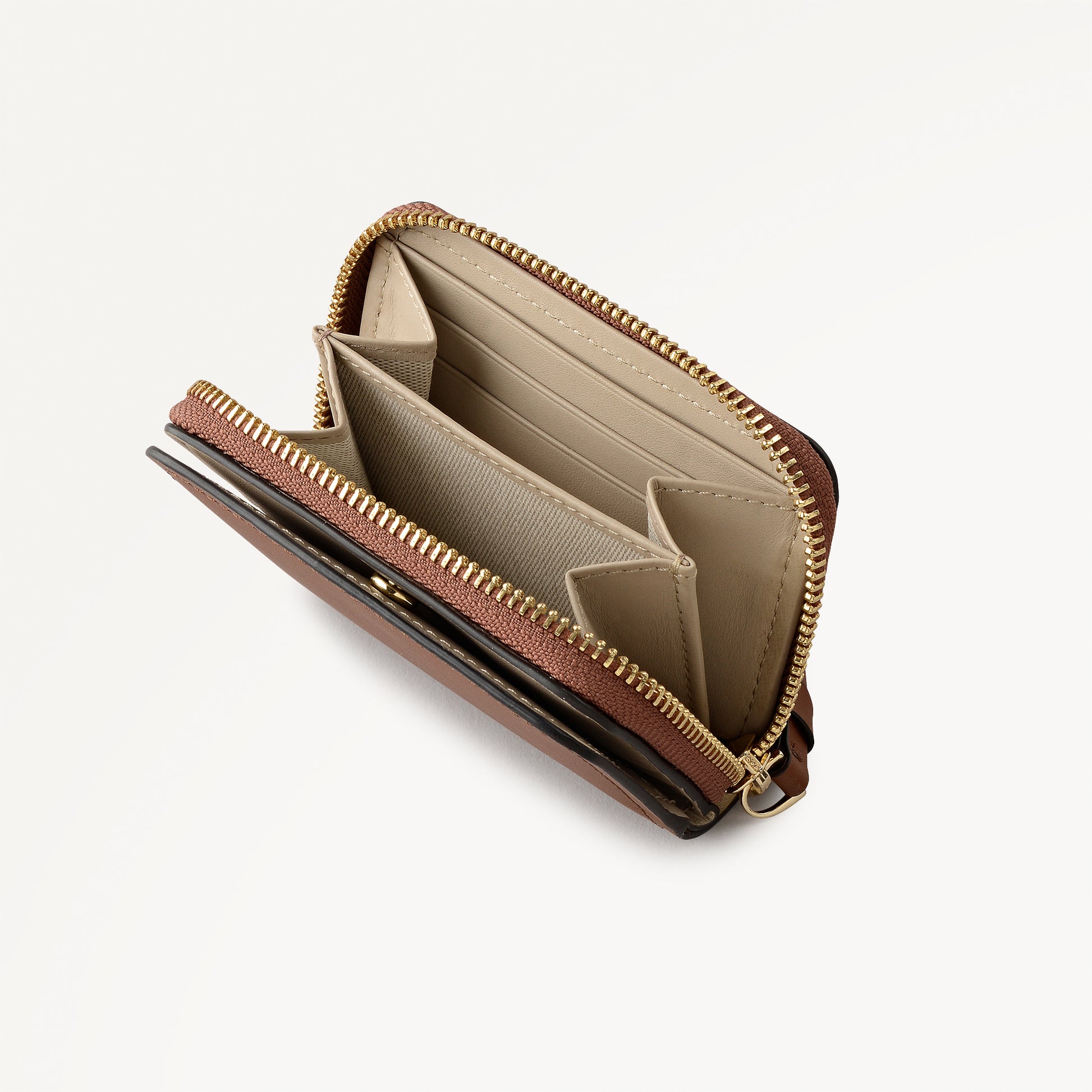 Fountain Park Small Zip Around Purse Cognac - 113339