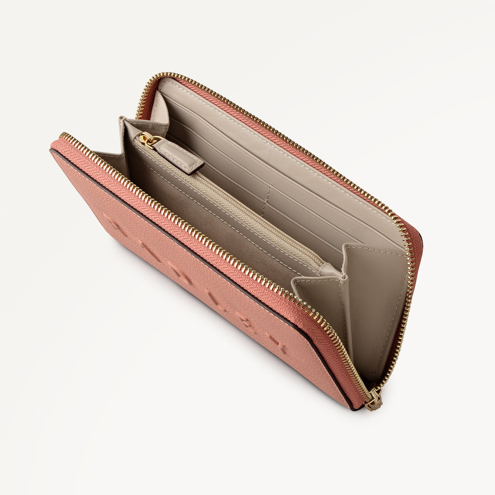 Ridgeway Gardens Large Zip Around Wallet Carnation - 113345