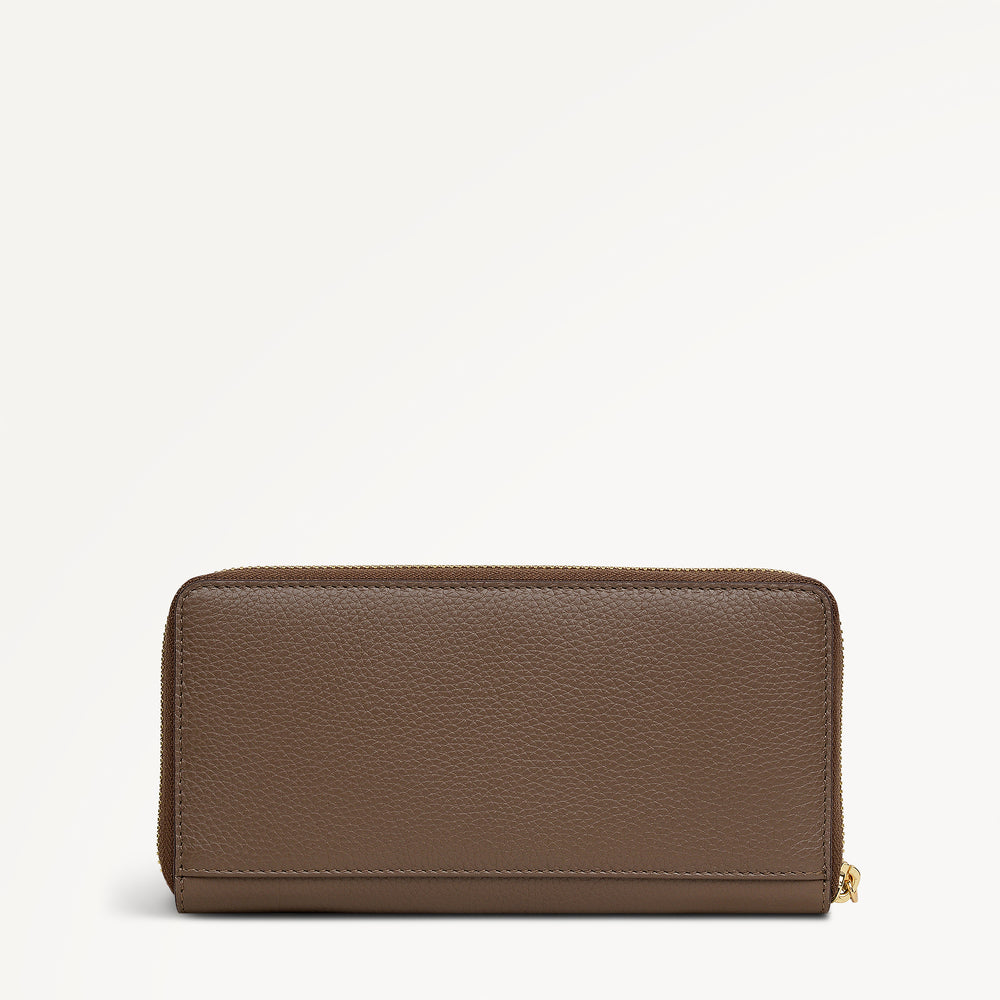 Ridgeway Gardens Large Zip Around Wallet Coffee - 113346