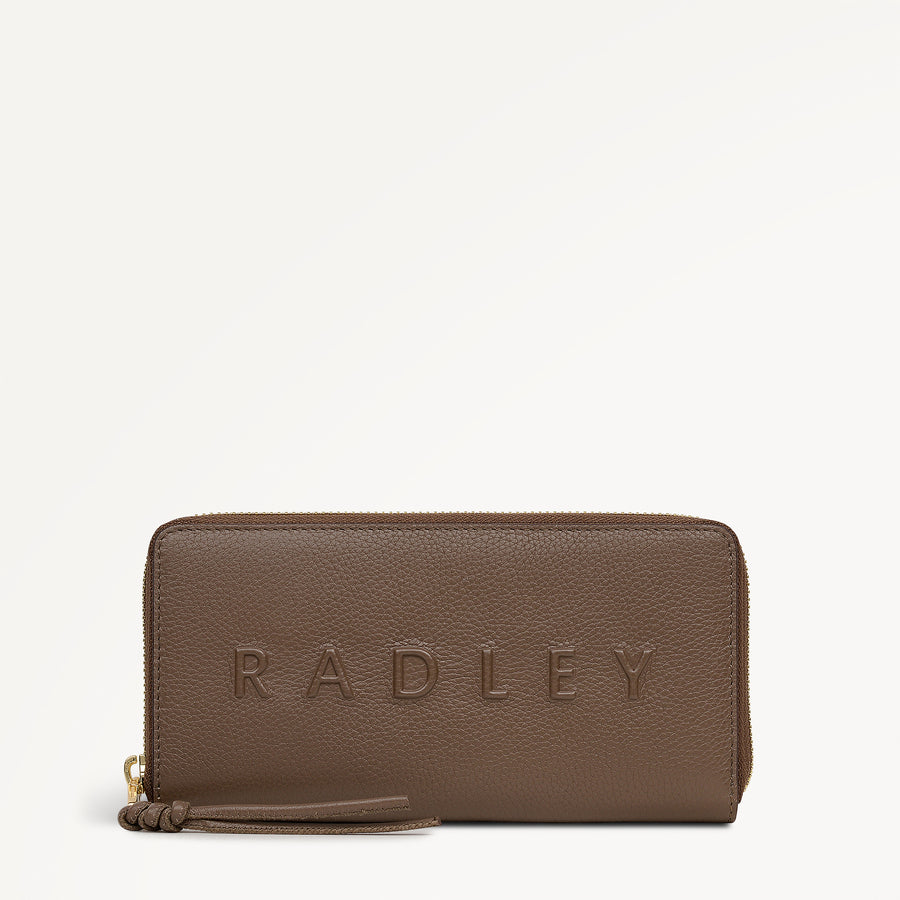 Ridgeway Gardens Large Zip Around Wallet Coffee - 113346