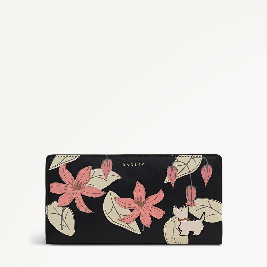 Pretty Petals Large Bifold Wallet Black - 113348