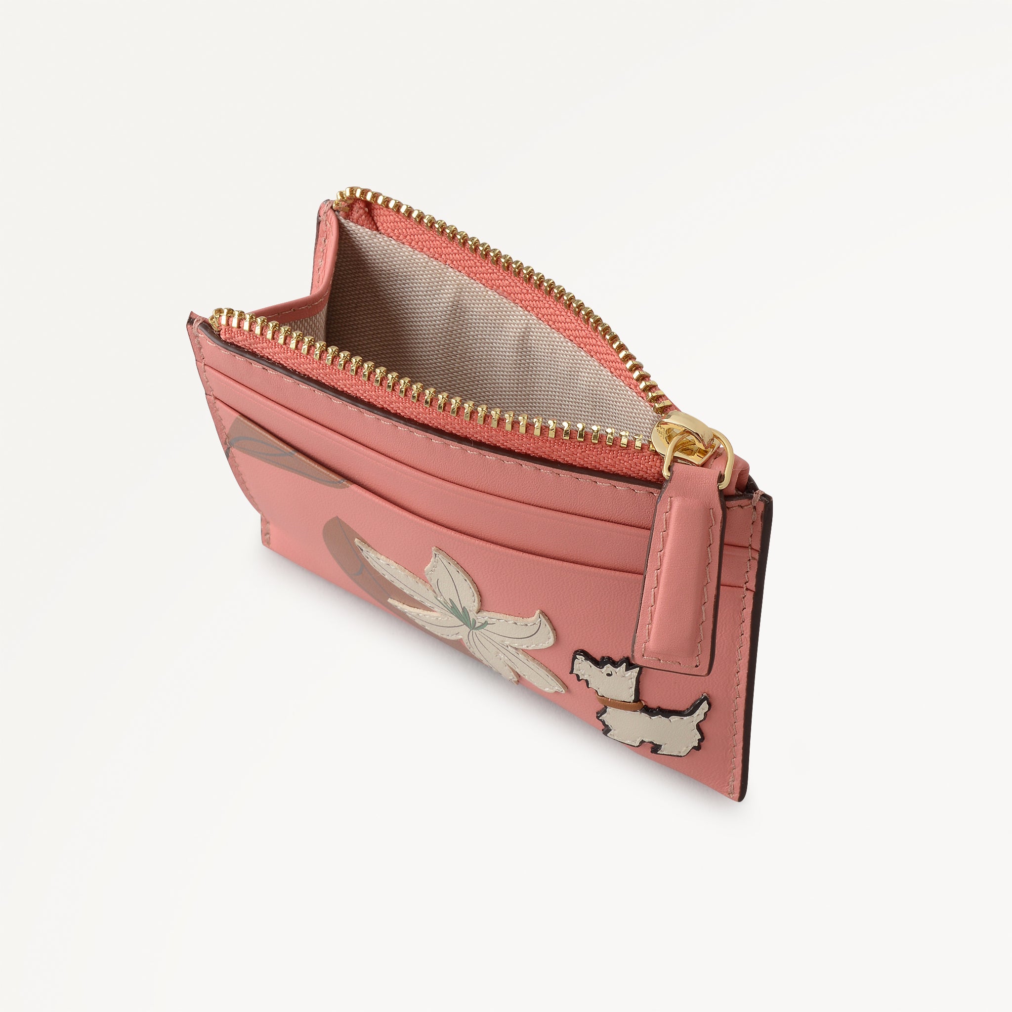 Tea Rose Small Zip Card & Coin Holder | Pretty Petals SS26