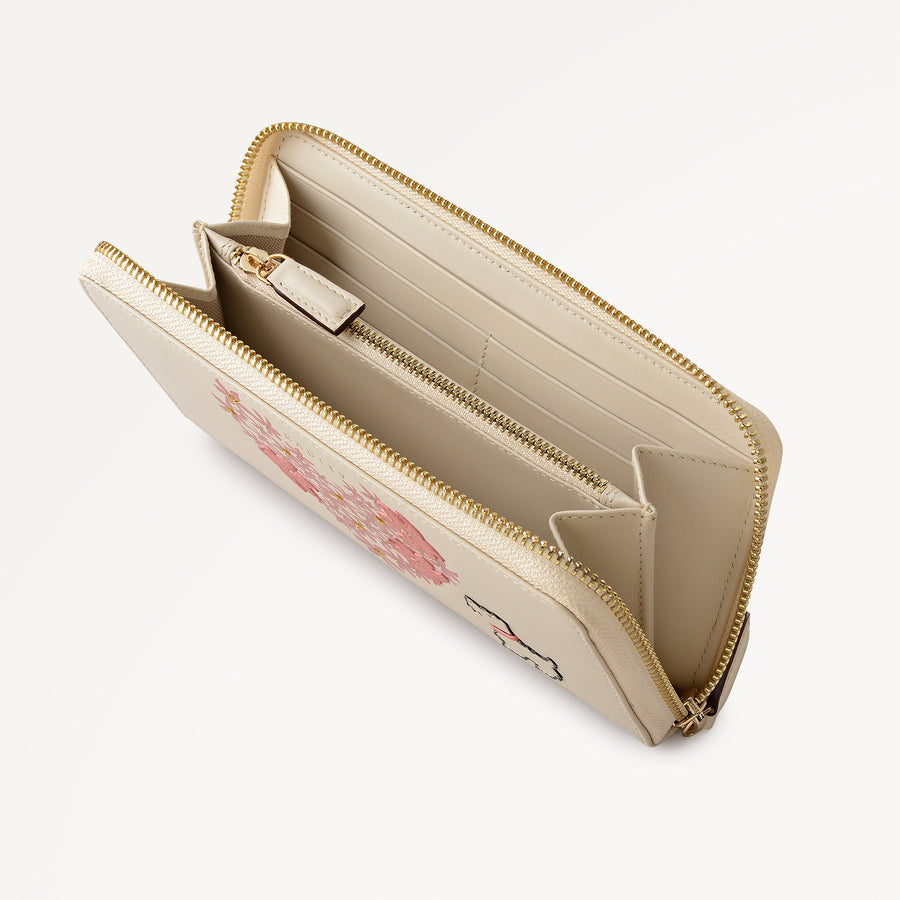 LOVE YOU LOTS LARGE ZIP AROUND WALLET SALT