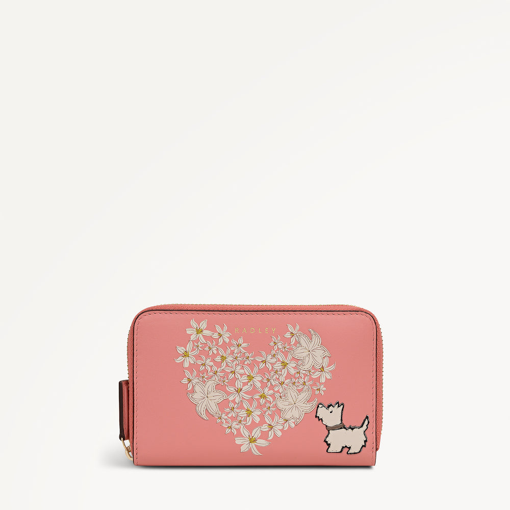 Love You Lots Medium Zip Around Purse Tea Rose - 113357