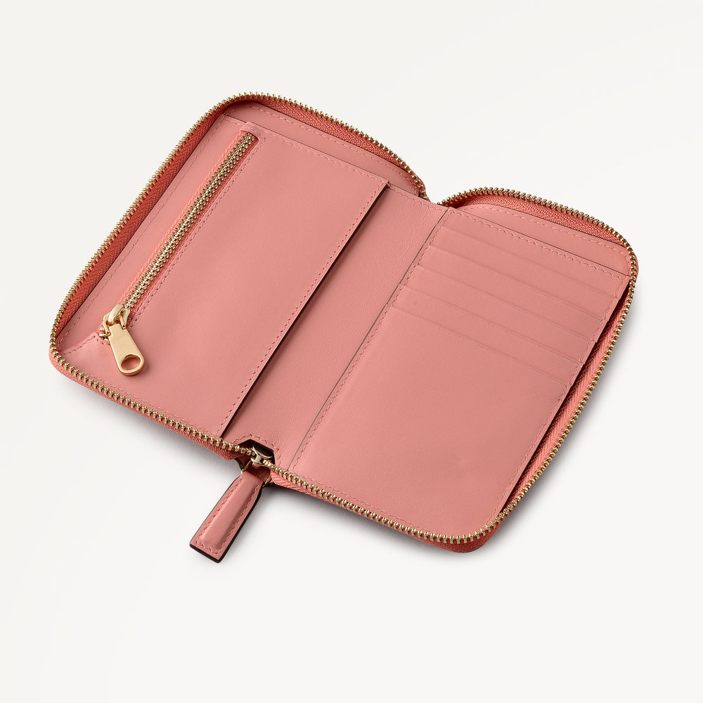 Love You Lots Medium Zip Around Purse Tea Rose - 113357