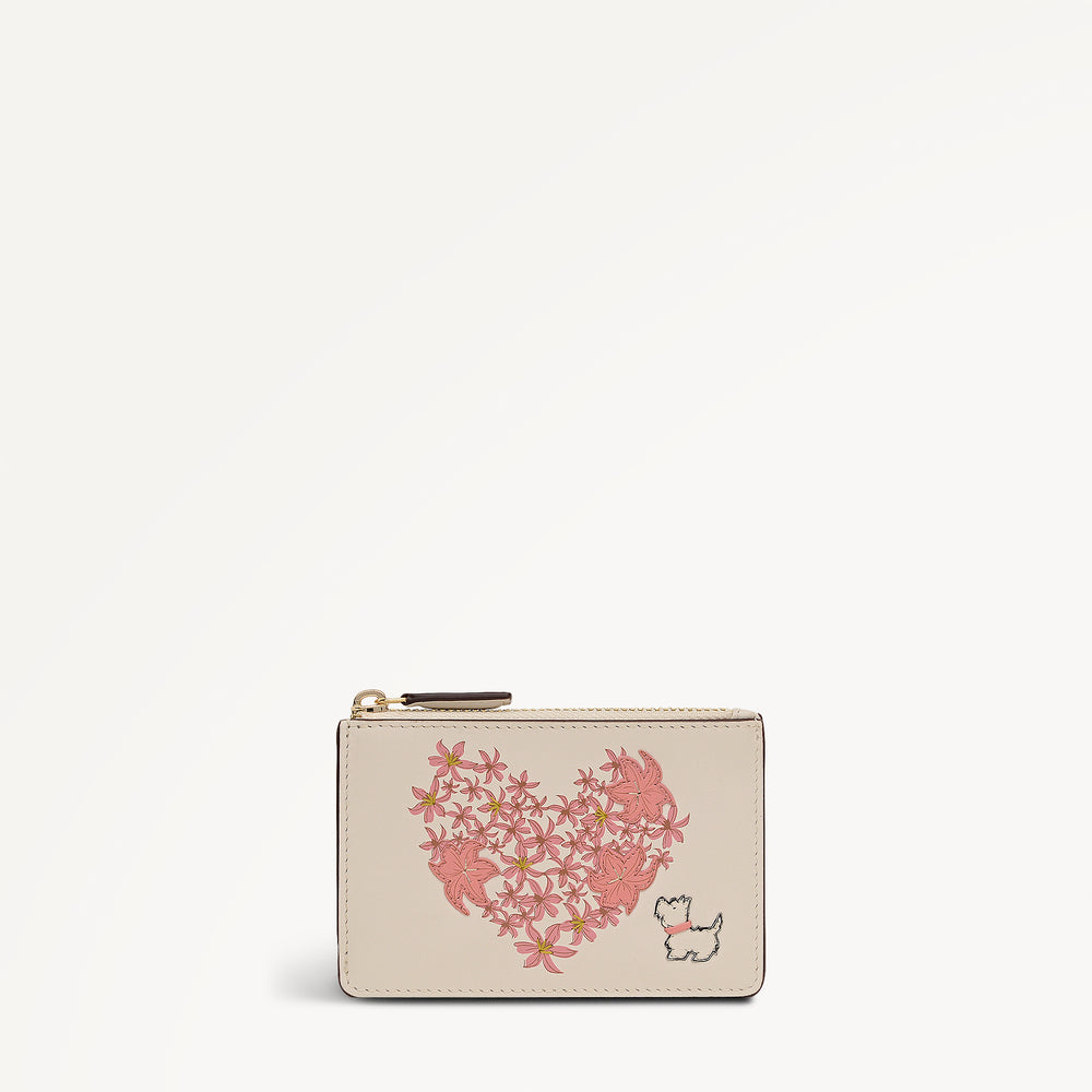 LOVE YOU LOTS SMALL ZIP CARD & COIN HOLDER SALT