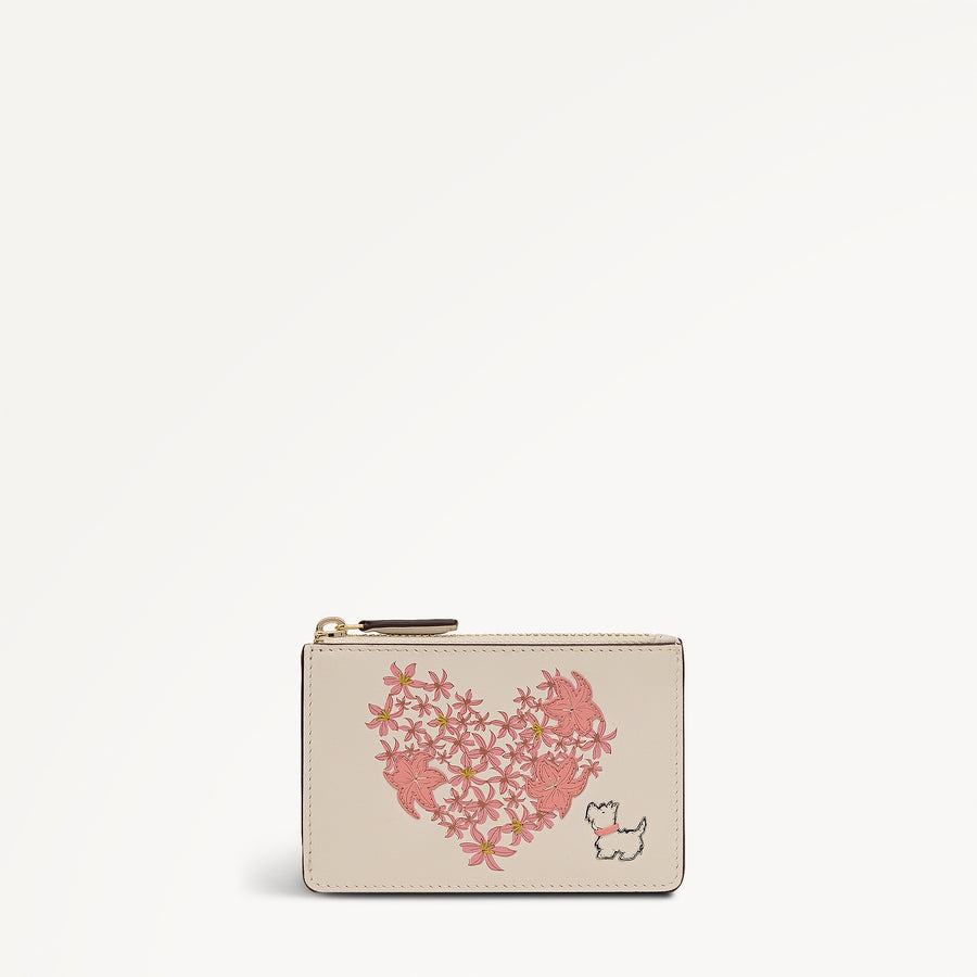 LOVE YOU LOTS SMALL ZIP CARD & COIN HOLDER SALT