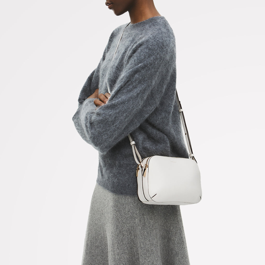 Dukes Place Medium Ziptop Cross Body Chalk - 113372