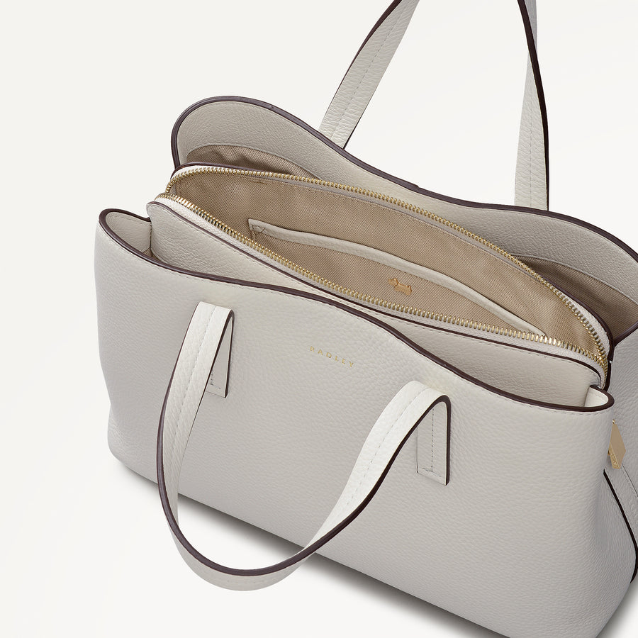 Dukes Place Medium Ziptop Grab Chalk - 113374