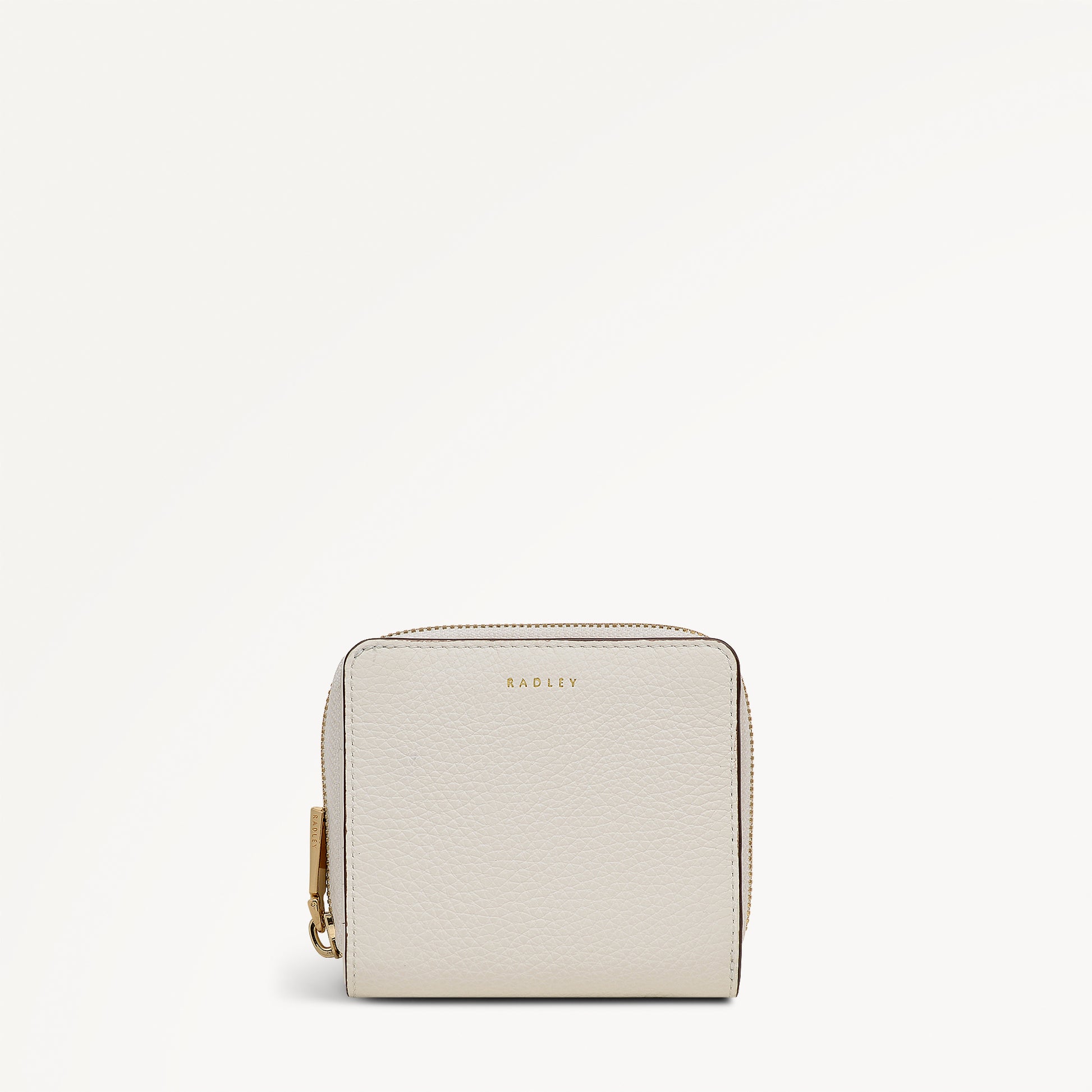 Dukes Place Leather Medium Zip Around Purse in Chalk  - 113375