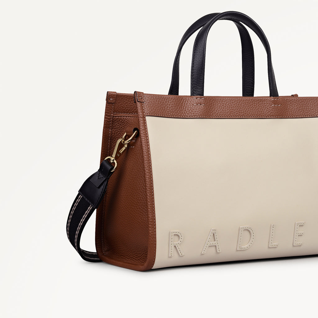 Alba Place - Colourblock Small Ziptop Grab Salt - 113404