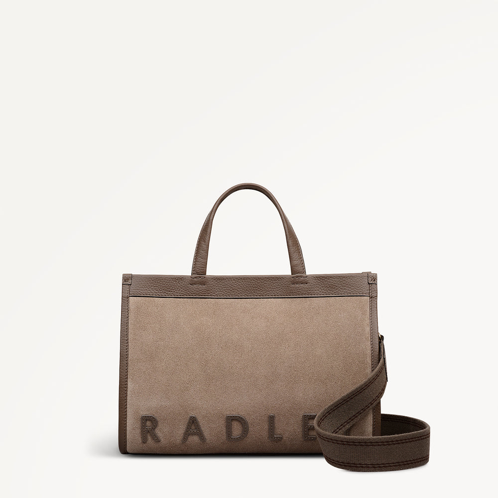 Alba Place - Suede Small Ziptop Grab Coffee - 113405