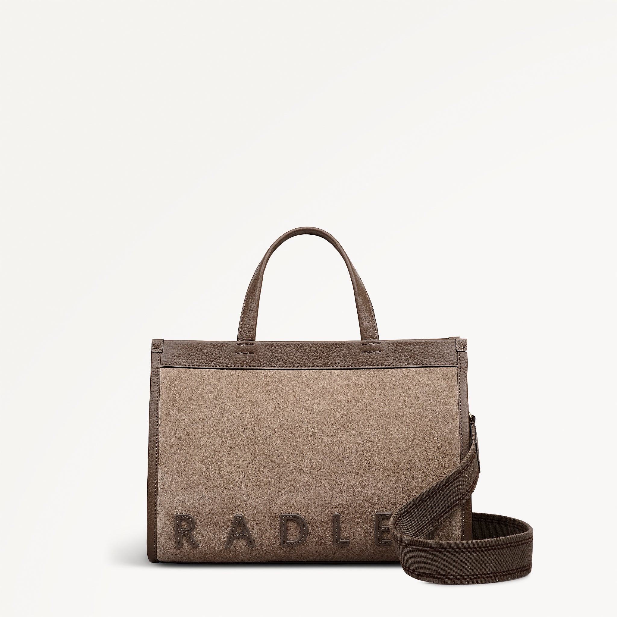 Alba Place - Suede Small Ziptop Grab Coffee - 113405