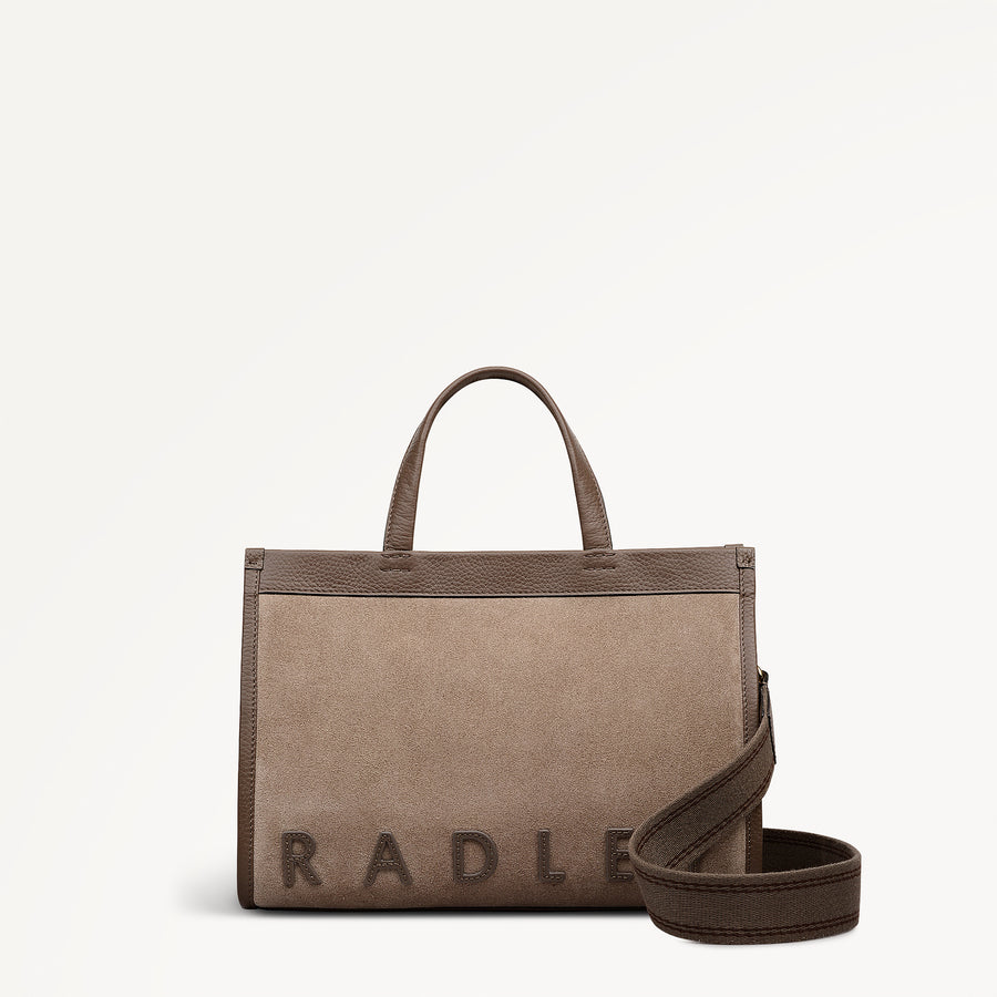 Alba Place - Suede Small Ziptop Grab Coffee - 113405