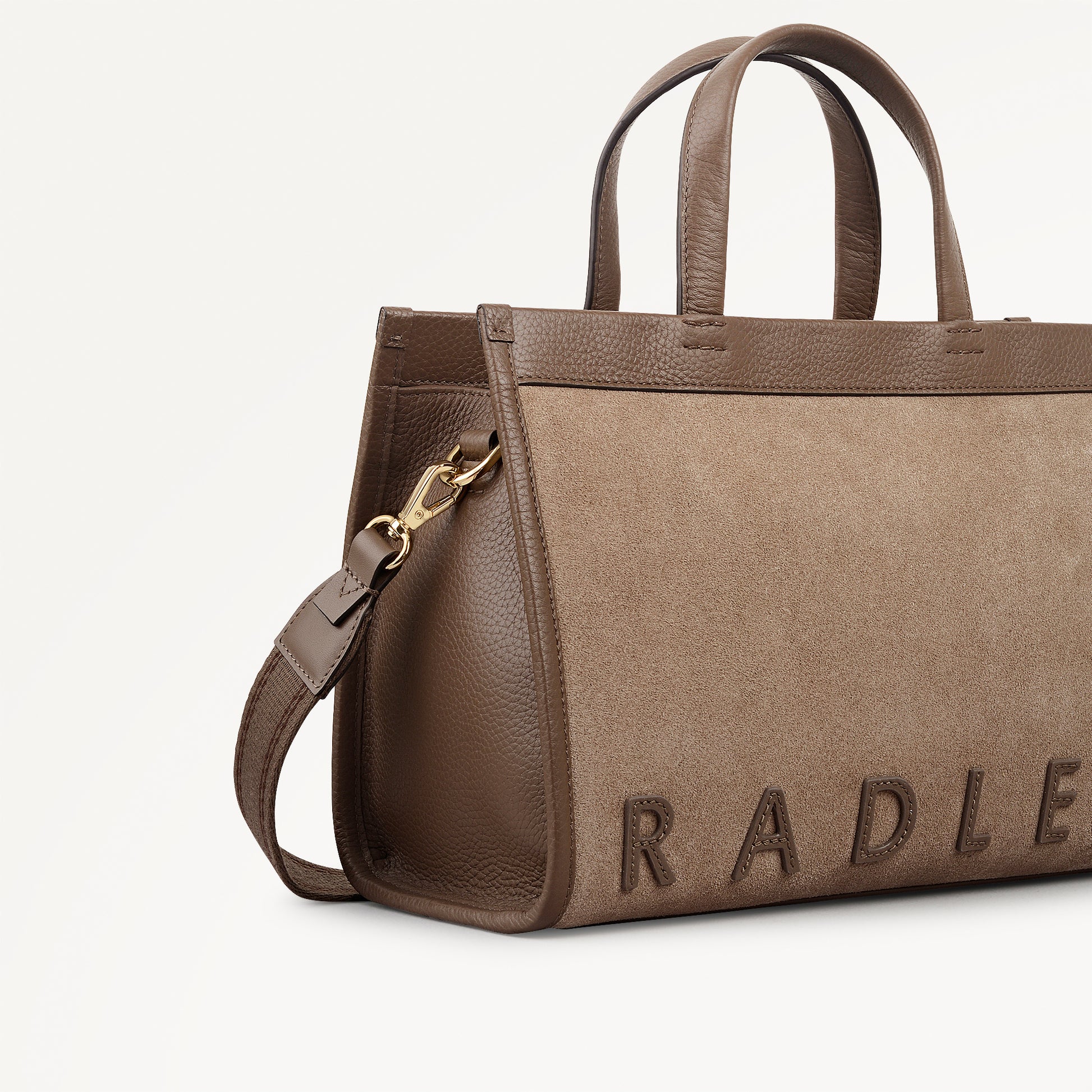 Alba Place - Suede Small Ziptop Grab Coffee - 113405