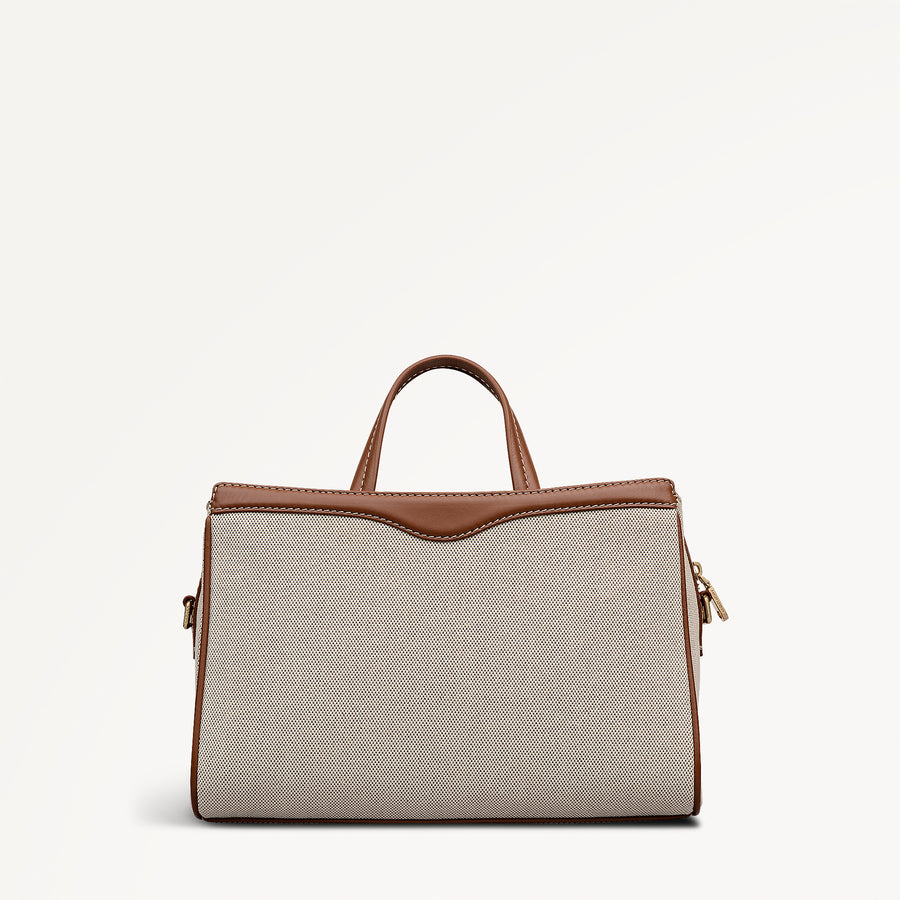 Albany Avenue - Canvas Medium Ziptop Grab Natural - 113407