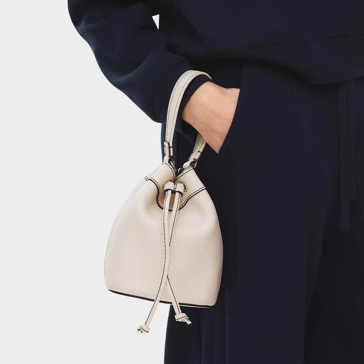 Albany Avenue Mini Drawstring Cross Body Salt - 113408