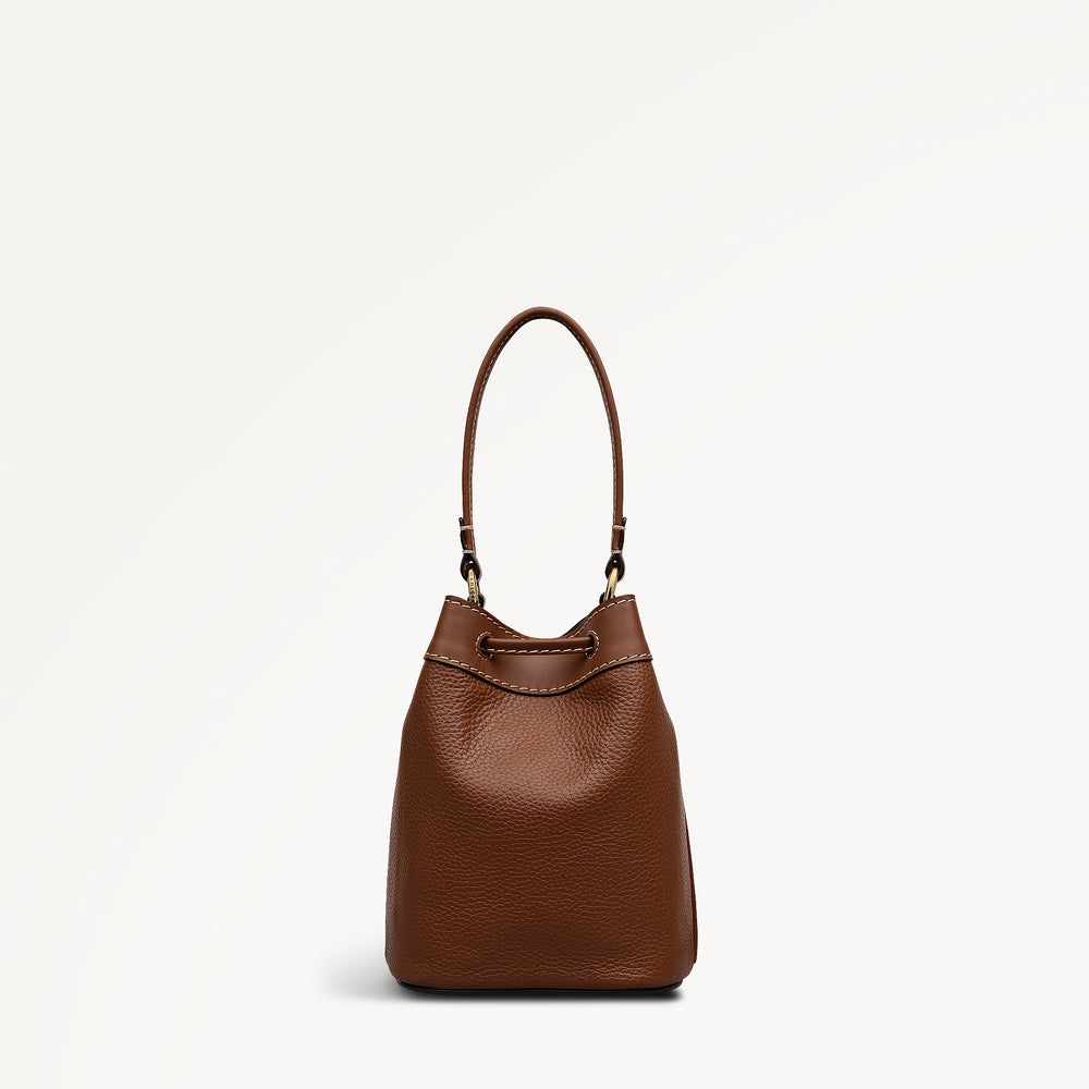 Albany Avenue Mini Drawstring Cross Body Cognac - 113409