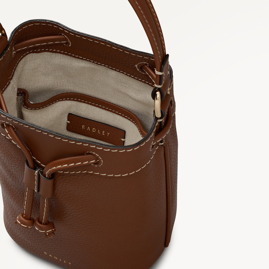 Albany Avenue Mini Drawstring Cross Body Cognac - 113409