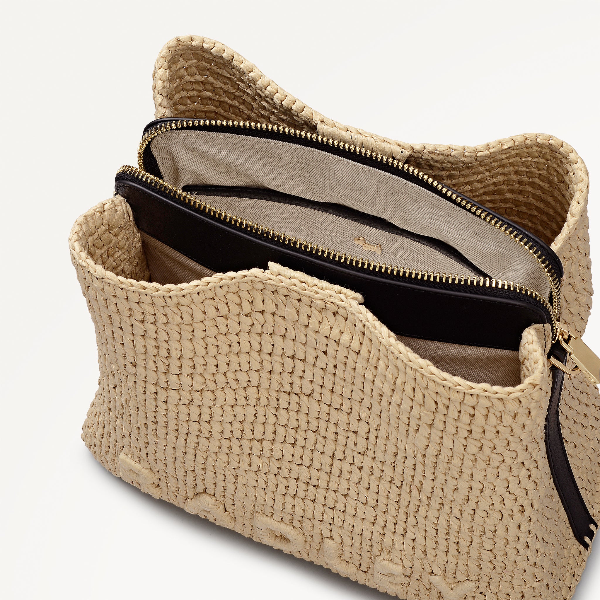 Dukes Place - Raffia Medium Compartment Cross Body Natural - 113448