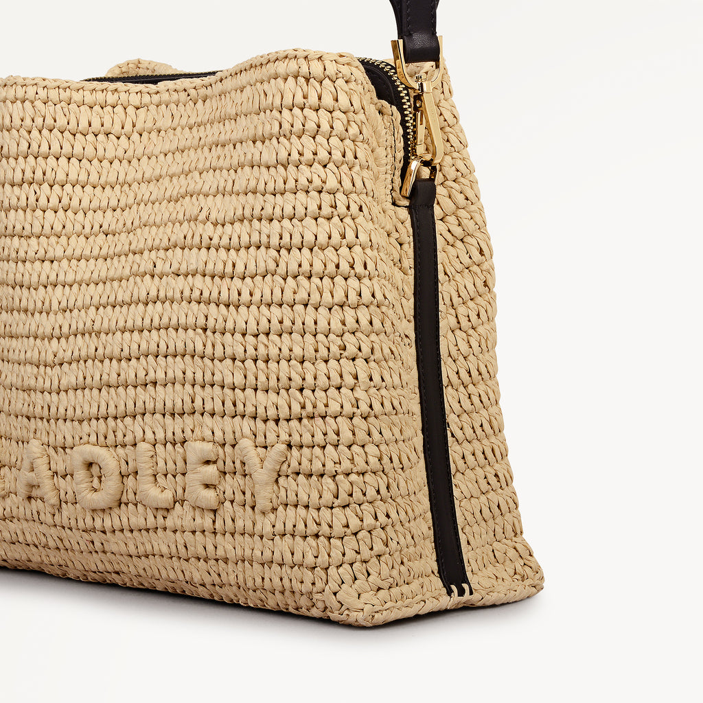 Dukes Place - Raffia Medium Compartment Cross Body Natural - 113448