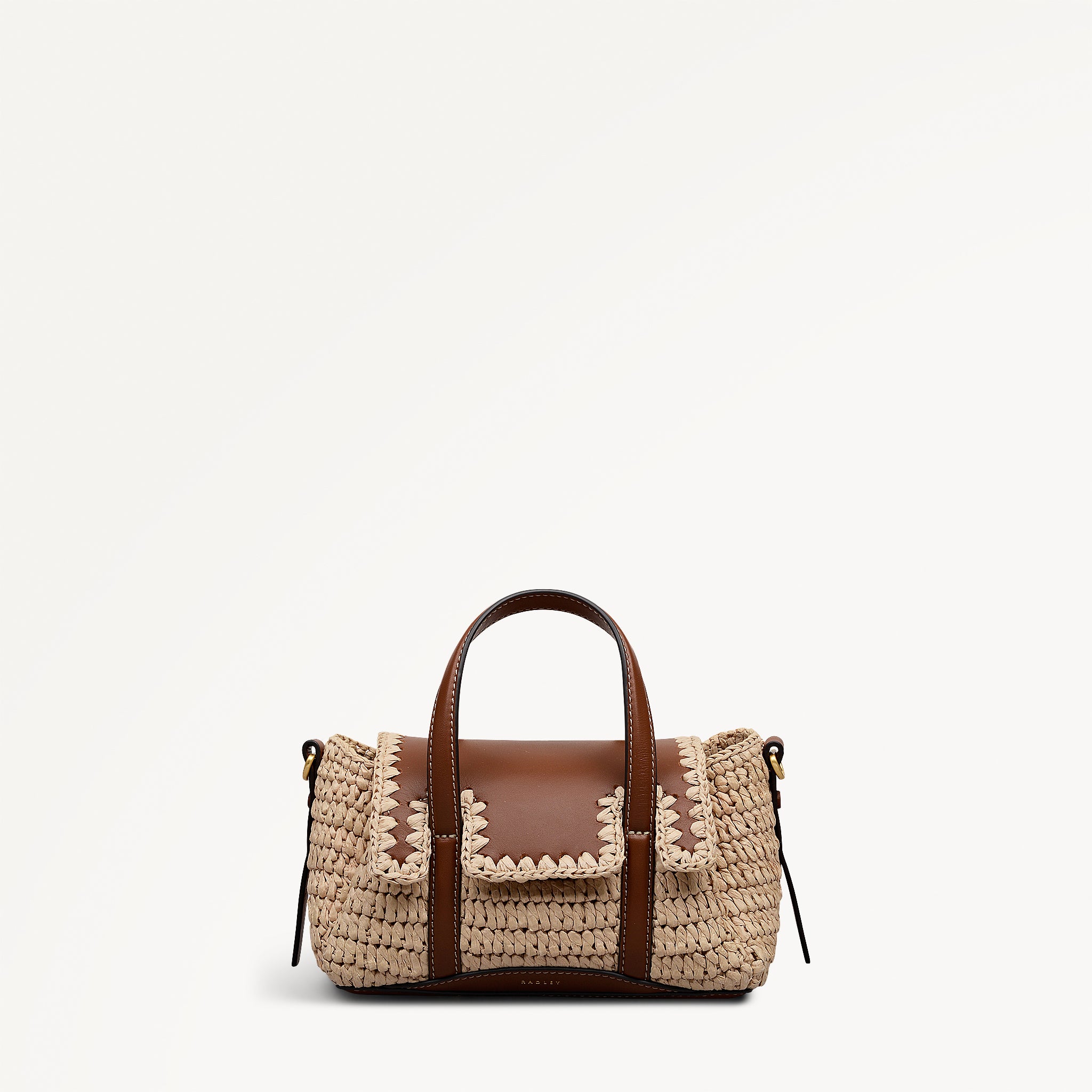 The Chancery - Raffia Small Flapover Grab Natural - 113457