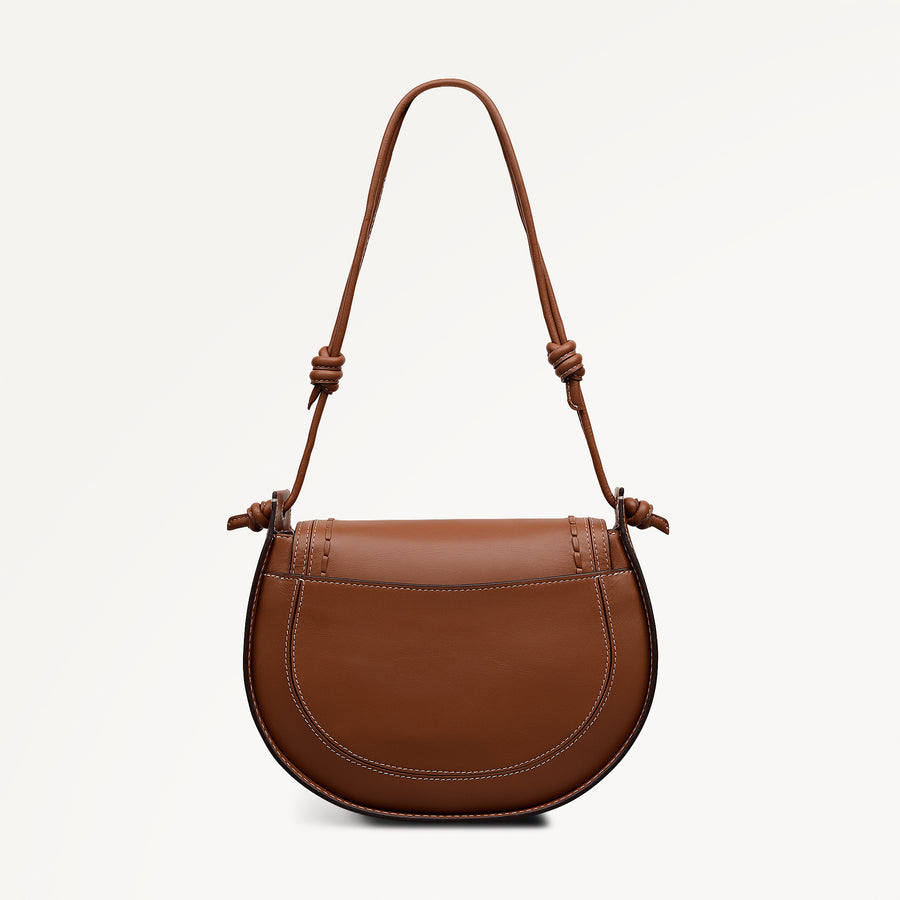 The Camden Medium Flapover Shoulder Cognac - 113467