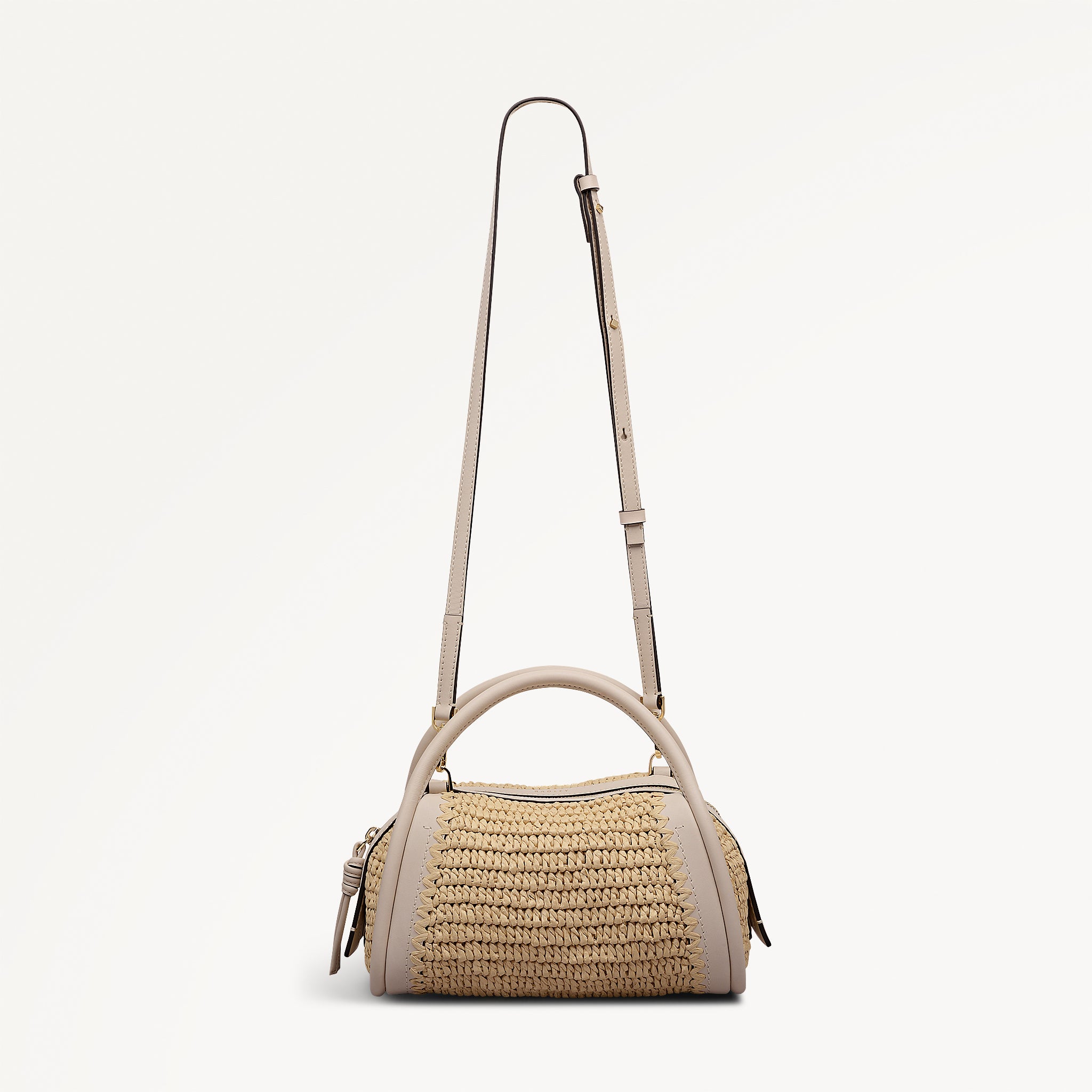 The Golborne - Raffia Small Ziptop Grab Natural - 113476