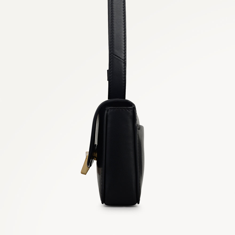 The Belsize Mini Flapover Cross Body Black - 113477