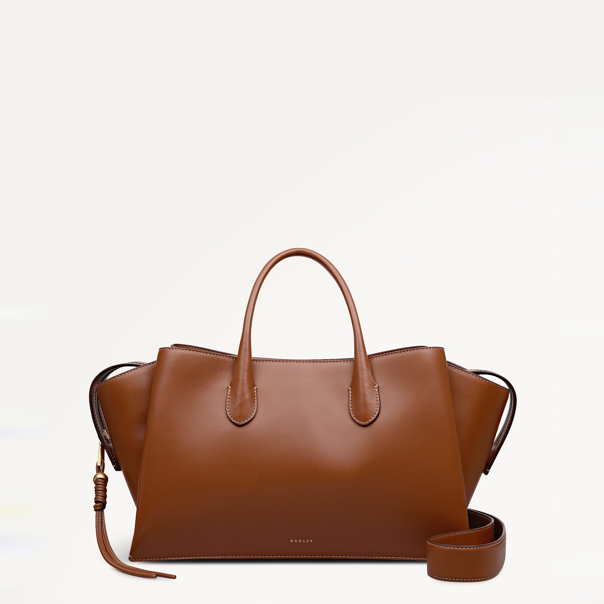 Cognac Large Ziptop Grab Bag | The Romilly SS26 | Radley London