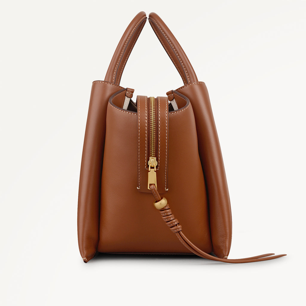 The Romilly Large Ziptop Grab Cognac - 113488