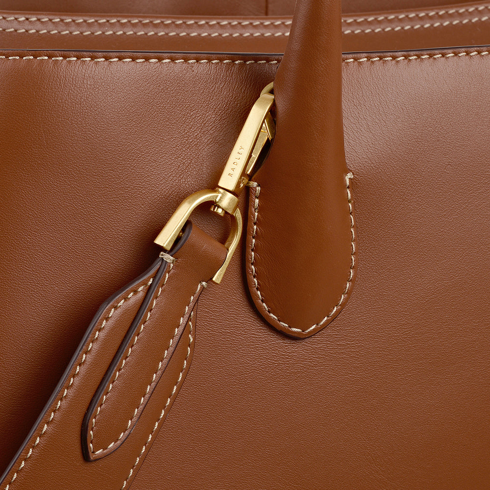 The Romilly Large Ziptop Grab Cognac - 113488