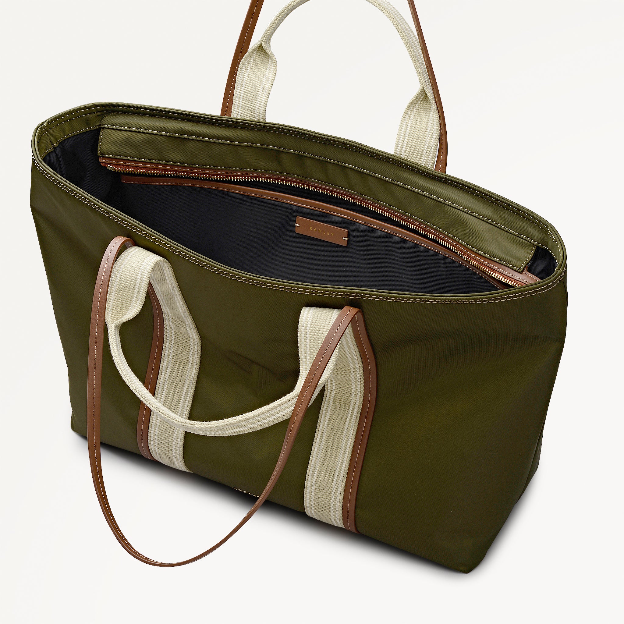 Halley Row Large Ziptop Tote Olive - 113491