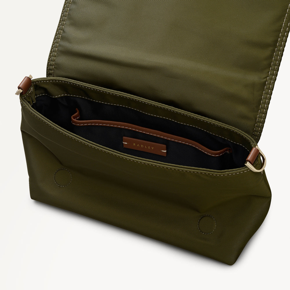 Halley Row Medium Flapover Cross Body Olive - 113493
