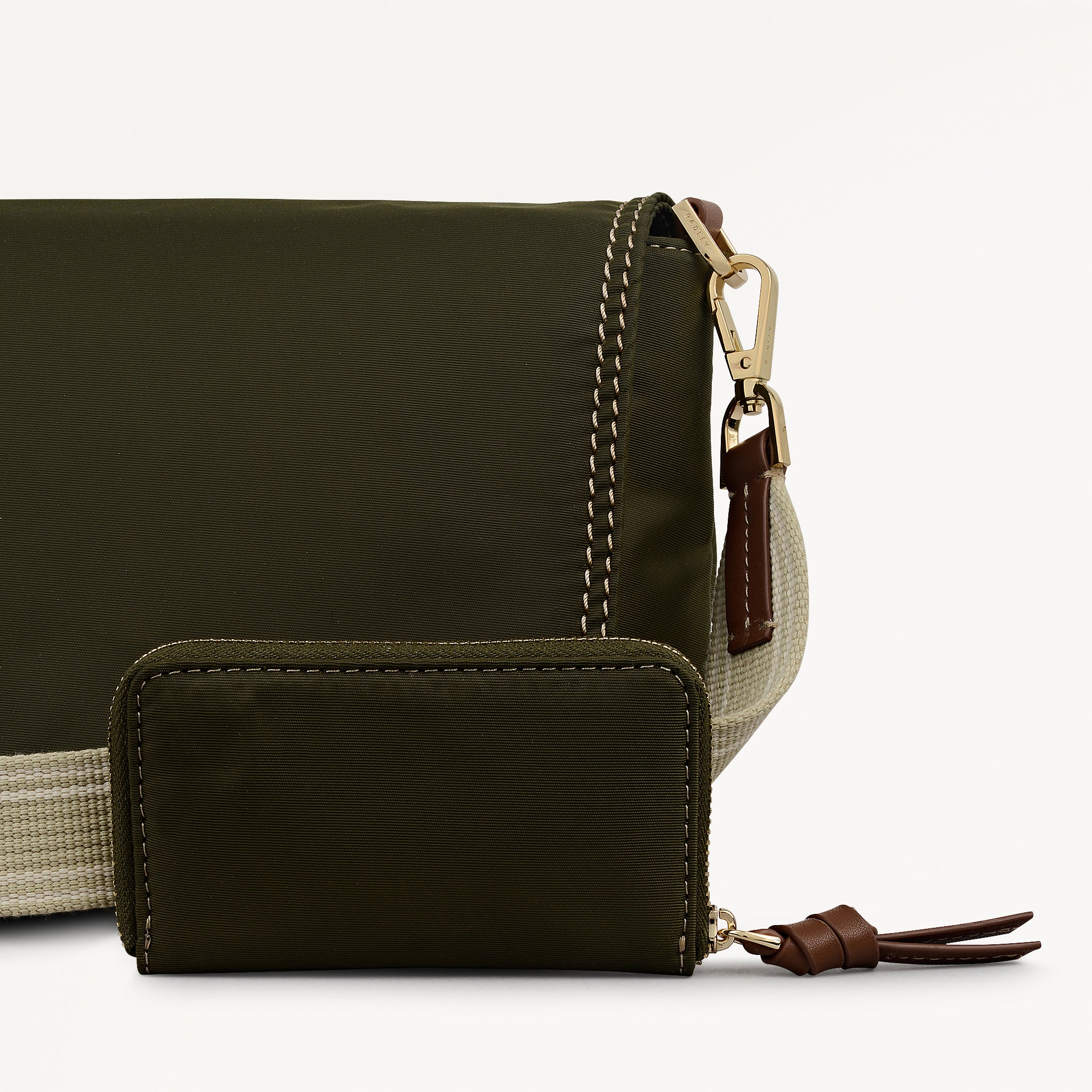 Halley Row Medium Flapover Cross Body Olive - 113493
