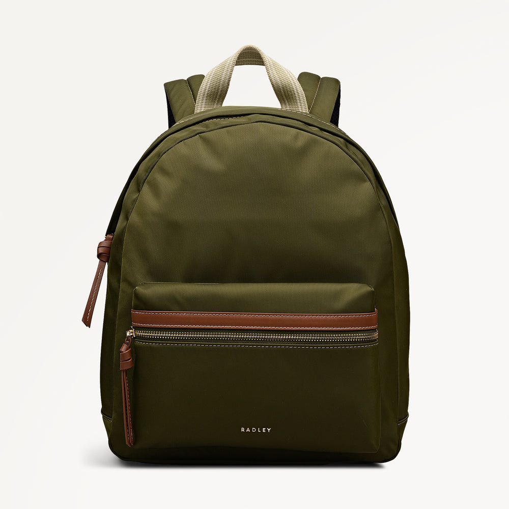 Halley Row Medium Ziptop Backpack Olive - 113494