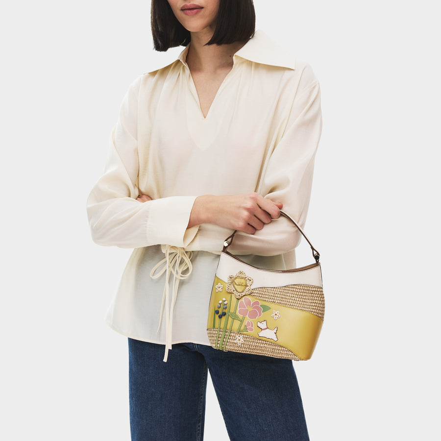 Spring Blooms Small Open Top Cross Body Salt - 113504