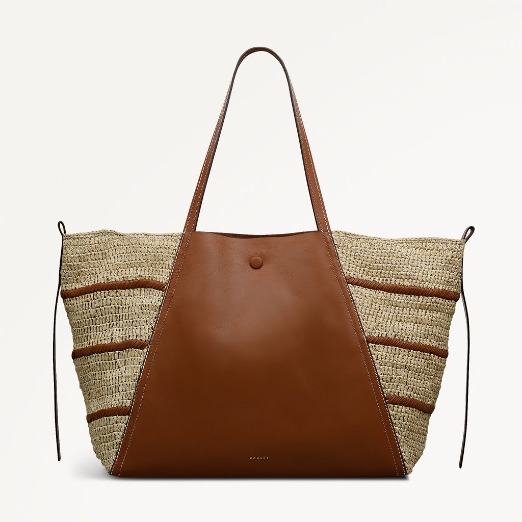 The Delphine - Raffia Extra Large Open Top Tote Natural - 113517