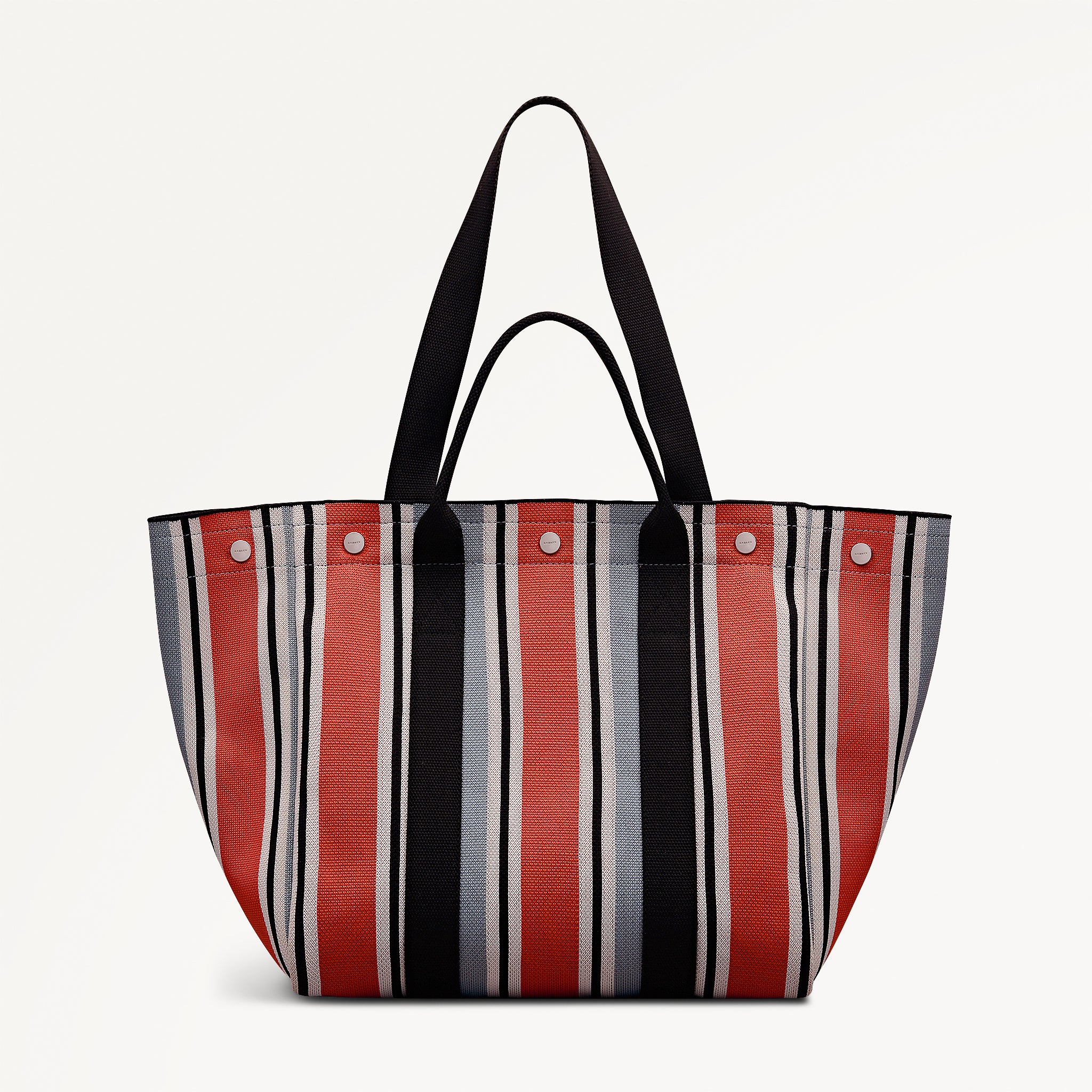 Hadleigh Place - Cabana Stripe Large Open Top Tote Steel - 113519