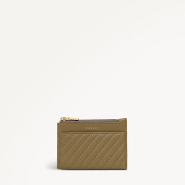 The Belsize - Quilt Small Zip Card & Coin Holder Acorn - 113527