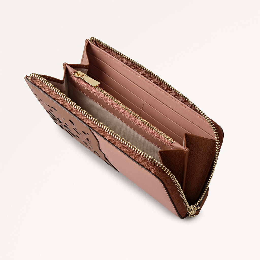 Chilworth Street - Cut Out Large Zip Around Purse Carnation - 113536