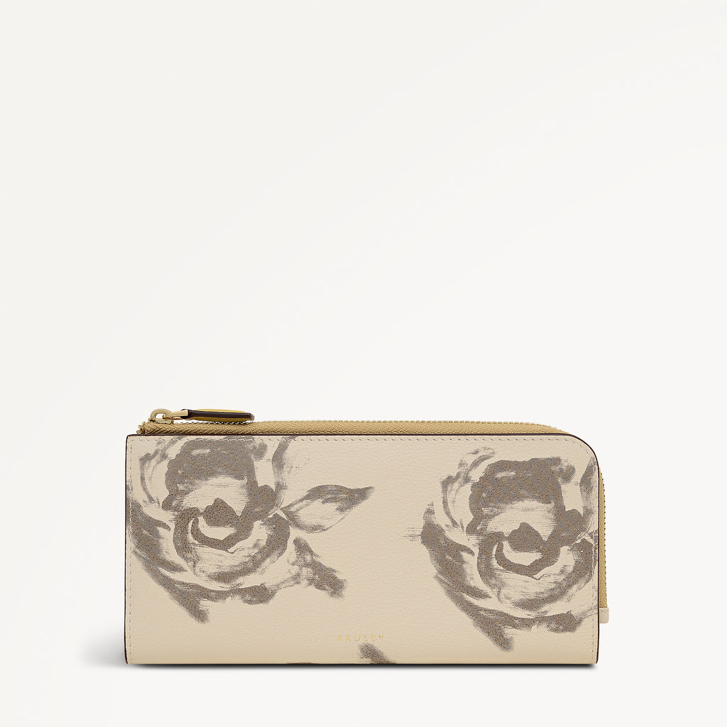 Chilworth Street - Floral Large Zip Around Purse Salt - 113538